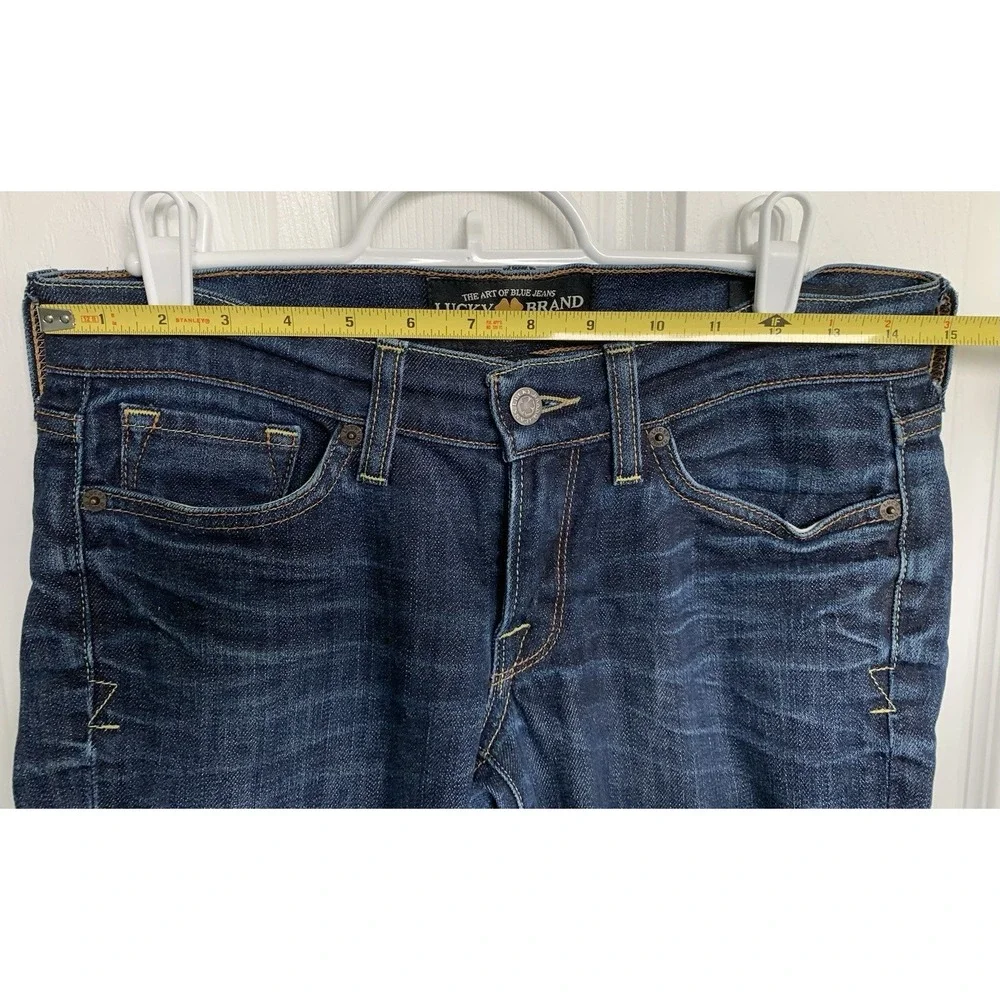 Lucky Brand Zoe Skinny Jeans Women's 4/27 Dark Wash Stretch Premium Denim EUC - Picture 9 of 12